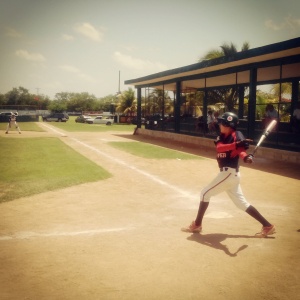 Uno de mis momentos de orgullo fue ver a mi sobrino jugar base ball.